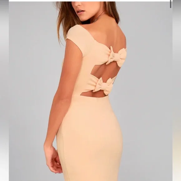 peach dress bodycon Peach Corset Bodycon Dress